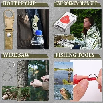14 in 1 Survival Kit for Camping and Outdoor Adventures