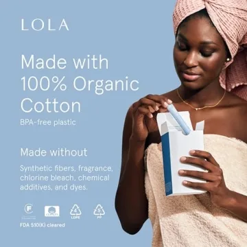 LOLA Organic Cotton Tampons 32 Count Super Non-Toxic