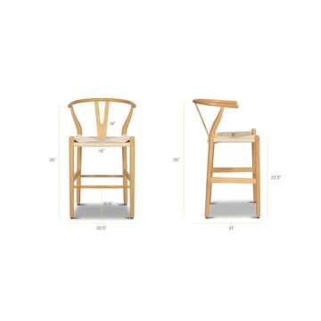 POLY & BARK Weave Counter Stool in Natural