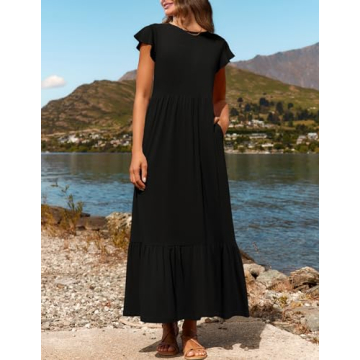 ZESICA Summer Casual Dress with Pockets for Any Occasion