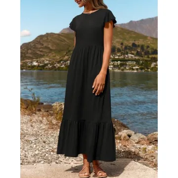 ZESICA Summer Casual Dress with Pockets for Any Occasion