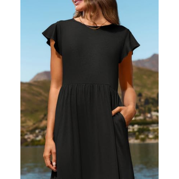 ZESICA Summer Casual Dress with Pockets for Any Occasion