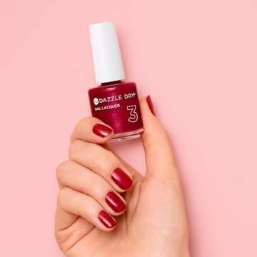 Dazzle Dry Nail Lacquer- Apple Of My Eye Ruby Red Shimmer