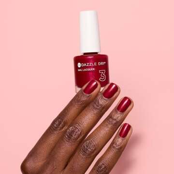 Dazzle Dry Nail Lacquer- Apple Of My Eye Ruby Red Shimmer