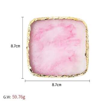 1Pcs Square Resin Agate Stone Nail Color Palette Gel Polish Pallet Mixing Drawing Paint Plate Pad Manicure Nail Art Display Shelf