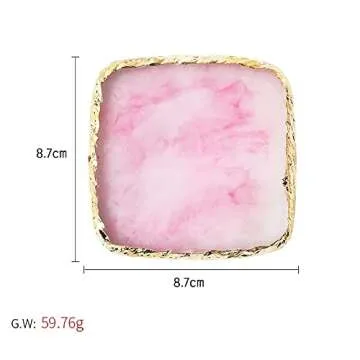 1Pcs Square Resin Agate Stone Nail Color Palette Gel Polish Pallet Mixing Drawing Paint Plate Pad Manicure Nail Art Display Shelf
