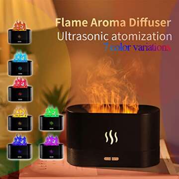 7 Color Flame Essential Oil Diffuser for Home & Office