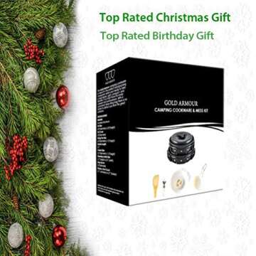 Gold Armour 17-Piece Camping Cookware Mess Kit