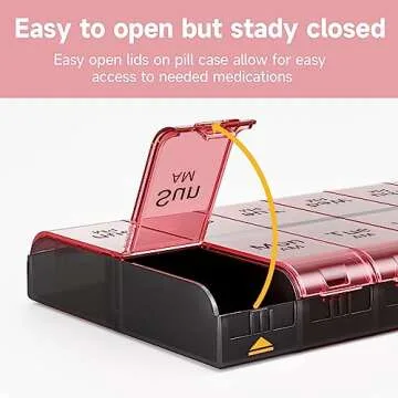 COLORWING AM PM Extra Large Pill Organizer, XL 7 Day Pill Organizer 2 Times a Day, Weekly Daily Pill...