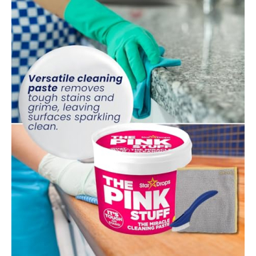 The Pink Stuff Multi-Purpose Cleaner Bundle with Cloth & Brush