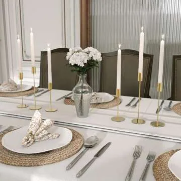 French Gold Taper Candle Holders Set for Elegant Decor