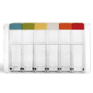 DecentGadget 6 Box Spice Shaker Jars Condiment Jar Set Seasoning Bottle Condiment Storage Pot Container