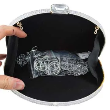 Boutique De FGG Rainbow Crystal Clutch Evening Bag