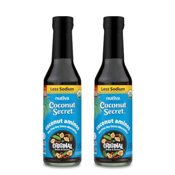 Coconut Secret Coconut Aminos - 8 Fl Oz (Pack of 2) - Low Sodium Soy Sauce Alternative, Low-Glycemic...