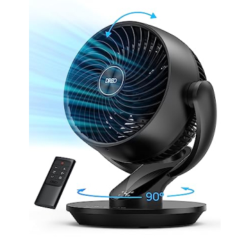 Dreo 13-Inch Ultra-Quiet Desk Fan with Remote, 70ft Airflow for Home & Office