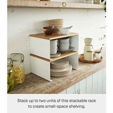 Yamazaki Kitchen Organizer - Modern Wood Top Rack