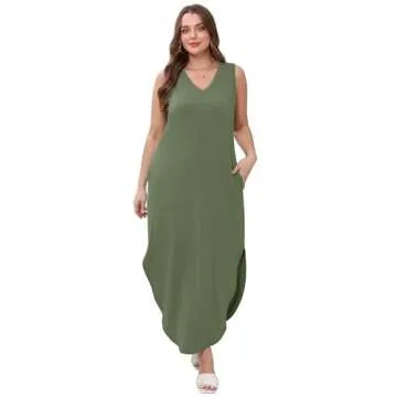 SAMPEEL Spring Dresses for Women 2025 Comfortable Maxi Dress