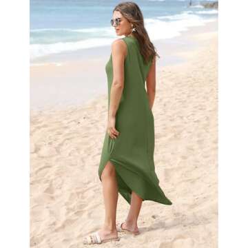 SAMPEEL Spring Dresses for Women 2025 Comfortable Maxi Dress