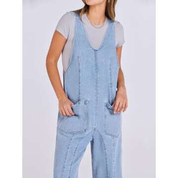 ANRABESS Women Denim Overalls Sleeveless V Neck Casual Jean Pants Jumpsuits Loose Baggy Jumper Fall Outfits 2025