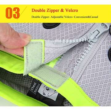 SGODA Dog Cooling Vest Harness Cooler Jacket Grey Green Medium