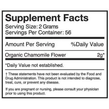 Organic Chamomile Whole Flower Tea Leaves for Relaxation