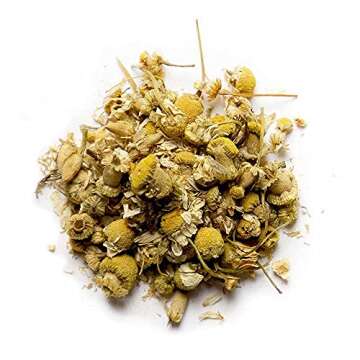 Organic Chamomile Whole Flower, Loose Leaf, Tea Leaves, 4oz (Packaging may vary)