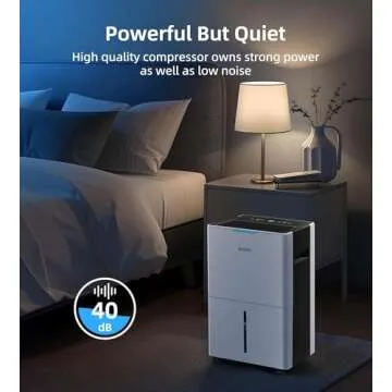 Aiusevo Aiusevo 5000 Sq. Ft Dehumidifier, Max 52 Pint/Day Dehumidifiers for Home with Drain Hose, 3 Modes, Child Lock, 24H Timer, Auto Defrost, for Basement, Bedroom, Rv, Large Room, Closet, Garage