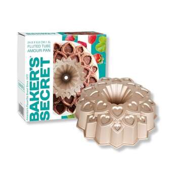 Baker's Secret Nonstick Fluted Cake Pan for Perfect Cakes