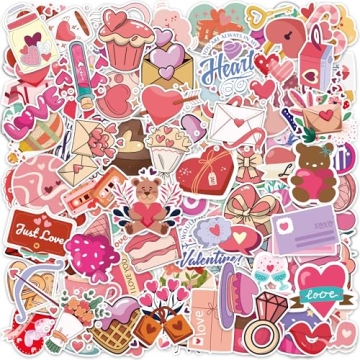 Valentine's Stickers for Kids - 100 PCS Fun Vinyl Designs for Crafts and Decorations