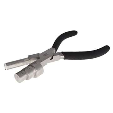 The Beadsmith Big Wrapper Pliers – Multi-Step Wrapping Tool –13, 16 & 20mm barrels - 7 Inches Long, 1.25” Stainless Steel Jaws, Cushioned Grips – Use to Shape Rings and Make Consistent Sized Loops …