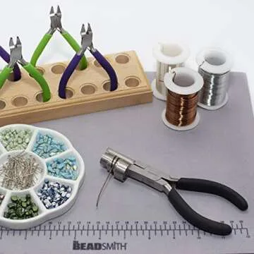 The Beadsmith Big Wrapper Pliers – Multi-Step Wrapping Tool –13, 16 & 20mm barrels - 7 Inches Long, 1.25” Stainless Steel Jaws, Cushioned Grips – Use to Shape Rings and Make Consistent Sized Loops …