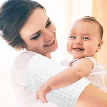 Yoofoss Muslin Burp Cloths 100% Cotton Baby Gift Set