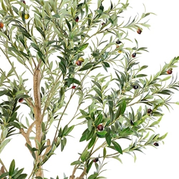 Nafresh 8ft Olive Tree - Realistic Silk Decor for Home