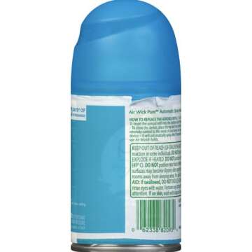 Air Wick Automatic Air Freshener Spray Refill, 2ct, Fresh Waters, Odor Neutralization, Essential Oils