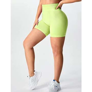 YEOREO Women's Scrunch Workout Shorts - Bright Colors