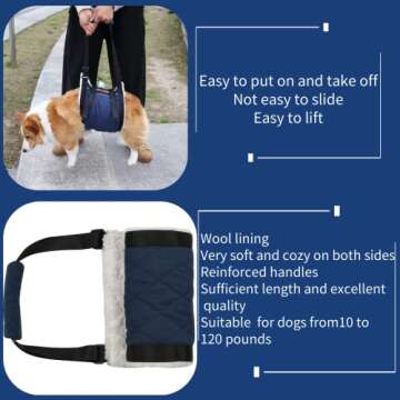 Afuwarm Dog Lift Harness for Elderly and Disabled Dogs