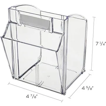 Deflecto Interlocking Multi Storage Organizer Tilt Bin
