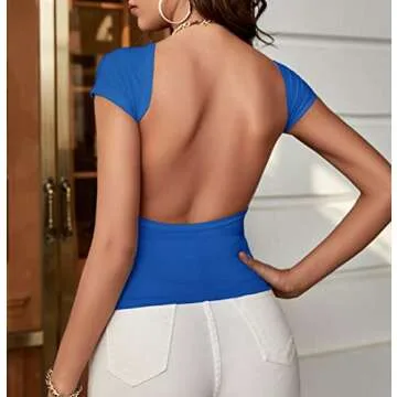 Chic ForeFair Backless Top for Women - Summer Casual Wear