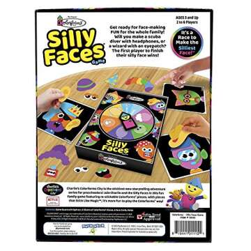 Colorforms — Silly Faces Game — Family Fun with Classic Activity — Ages 3+