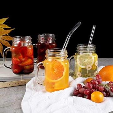 Eco-Friendly Glass Drinking Straws Set with Cleaning Brushes