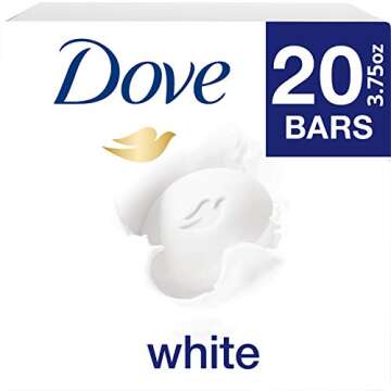 Dove Beauty Bar More Moisturizing than Bar Soap White Effectively Washes Away Bacteria, Nourishes Yo...