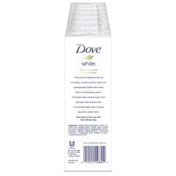 Dove Beauty Bar More Moisturizing than Bar Soap White Effectively Washes Away Bacteria, Nourishes Your Skin 3.75 oz 20 Bars