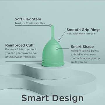 Saalt Twin Pack - Reusable Medical-Grade Silicone Period Cup - Wear for 12 Hours - Saalt Soft & Original Firmness (Small)