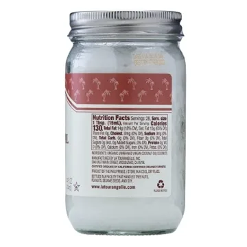 La Tourangelle Organic Coconut Oil for Cooking and Skin Care