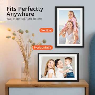 Frameo Digital Picture Frame 10.1 Inch Smart WiFi Digital Photo Frame with 64GB Memory, Electronic Picture Frame with 1280x800 IPS Touch Screen, Auto-Rotate&Slideshow, Easy Setup to Share Photo&Video