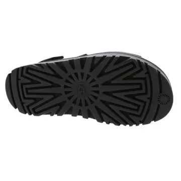 UGG Women's GOLDENGLOW Flat Sandal, Black, 8