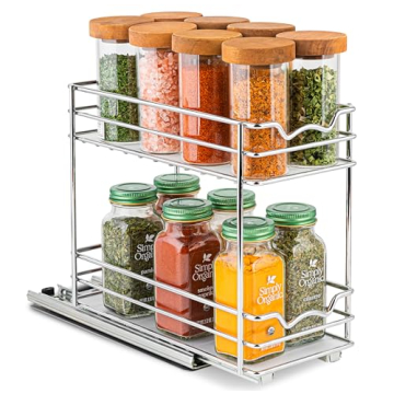 Heavy Duty Pull-Out Spice Rack for Effortless Organization