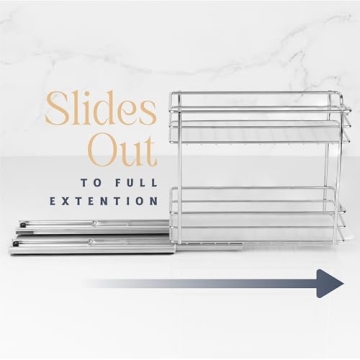 Heavy Duty Pull-Out Spice Rack for Effortless Organization