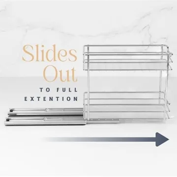 Heavy Duty Pull-Out Spice Rack for Effortless Organization