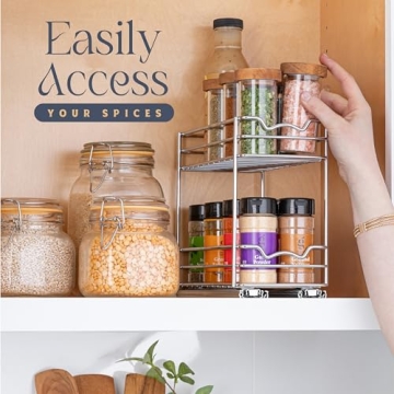 Heavy Duty Pull-Out Spice Rack for Effortless Organization